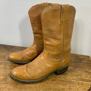 Vintage 70s distressed Leather Cowboy Boots